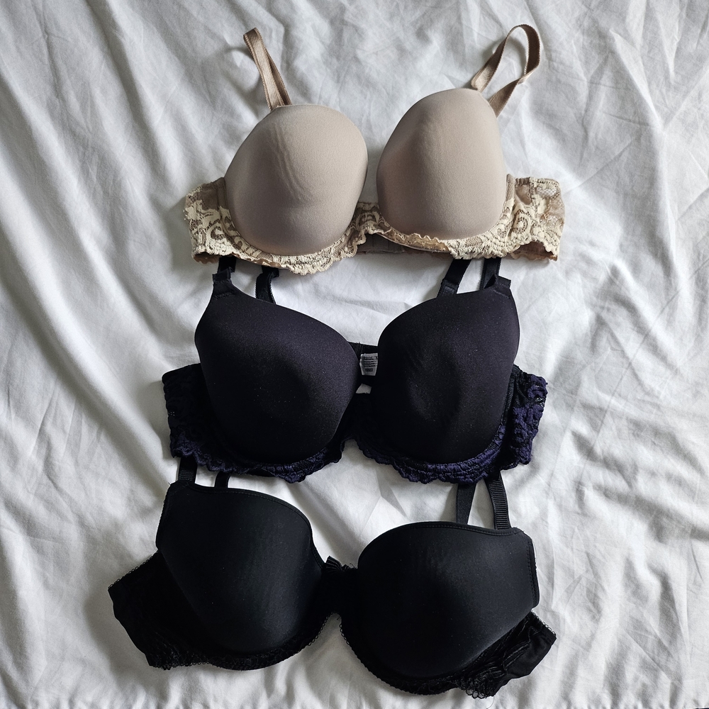 Wacoal Tan and Black T-Shirt Bras with Underwire